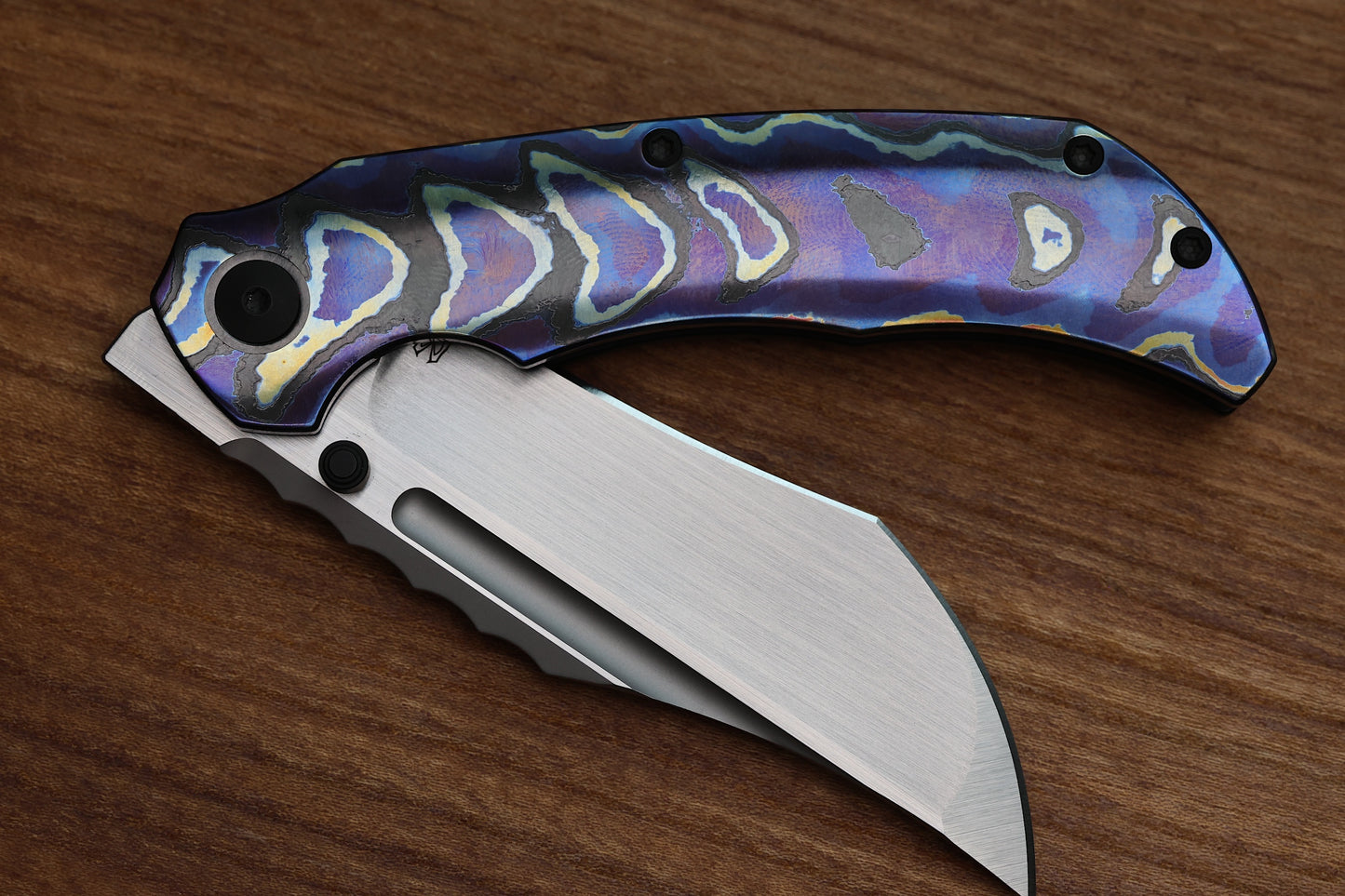 MERRIKEN KNIVES MINI ULTIMATUM ZIRCUTI PVD FRAME LOCK 3.3" MAGNACUT HAND RUBBED