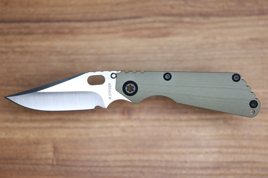 STRIDER KNIVES SNG CC - OD GREEN G10/TITANIUM HANDLE - BOWIE MAGNACUT BLADE