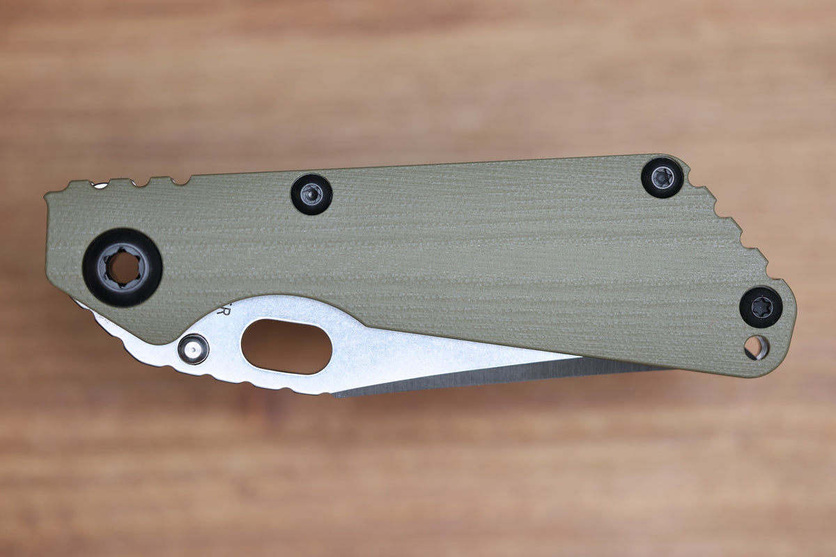 STRIDER KNIVES SNG CC - OD GREEN G10/TITANIUM HANDLE - BOWIE MAGNACUT BLADE