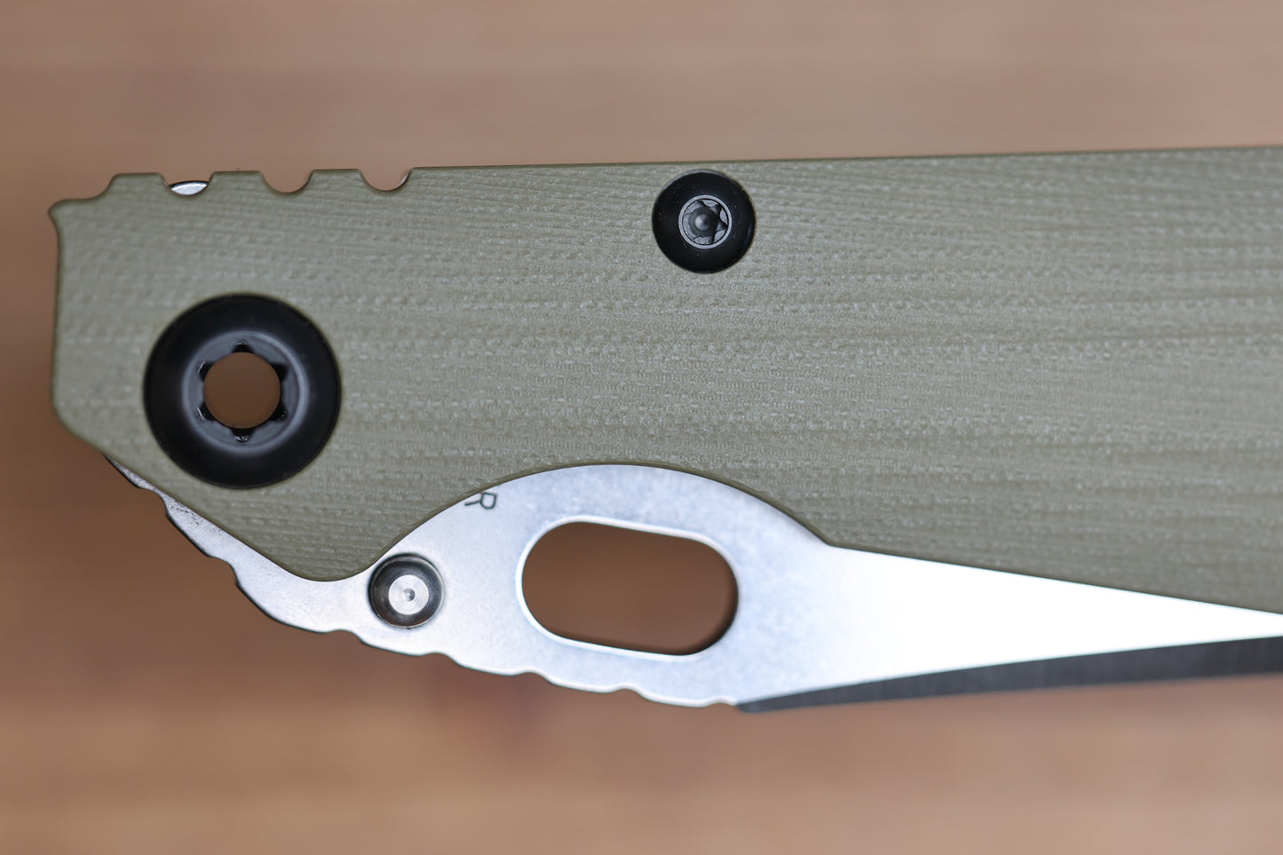 STRIDER KNIVES SNG CC - OD GREEN G10/TITANIUM HANDLE - BOWIE MAGNACUT BLADE
