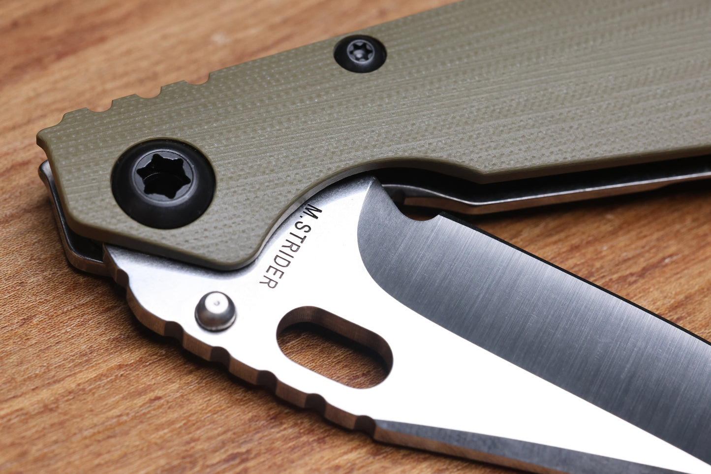 STRIDER KNIVES SNG CC - OD GREEN G10/TITANIUM HANDLE - BOWIE MAGNACUT BLADE
