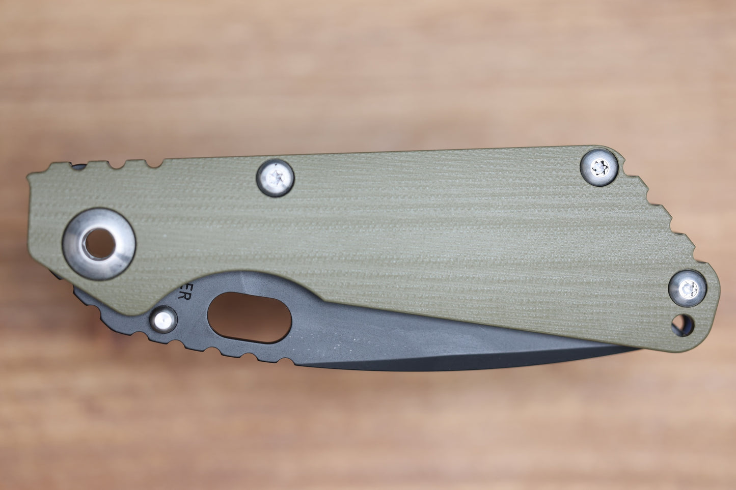 STRIDER KNIVES SNG CC - DROP POINT PD#1 BLADE - TITANIUM/OD GREEN G10 HANDLE