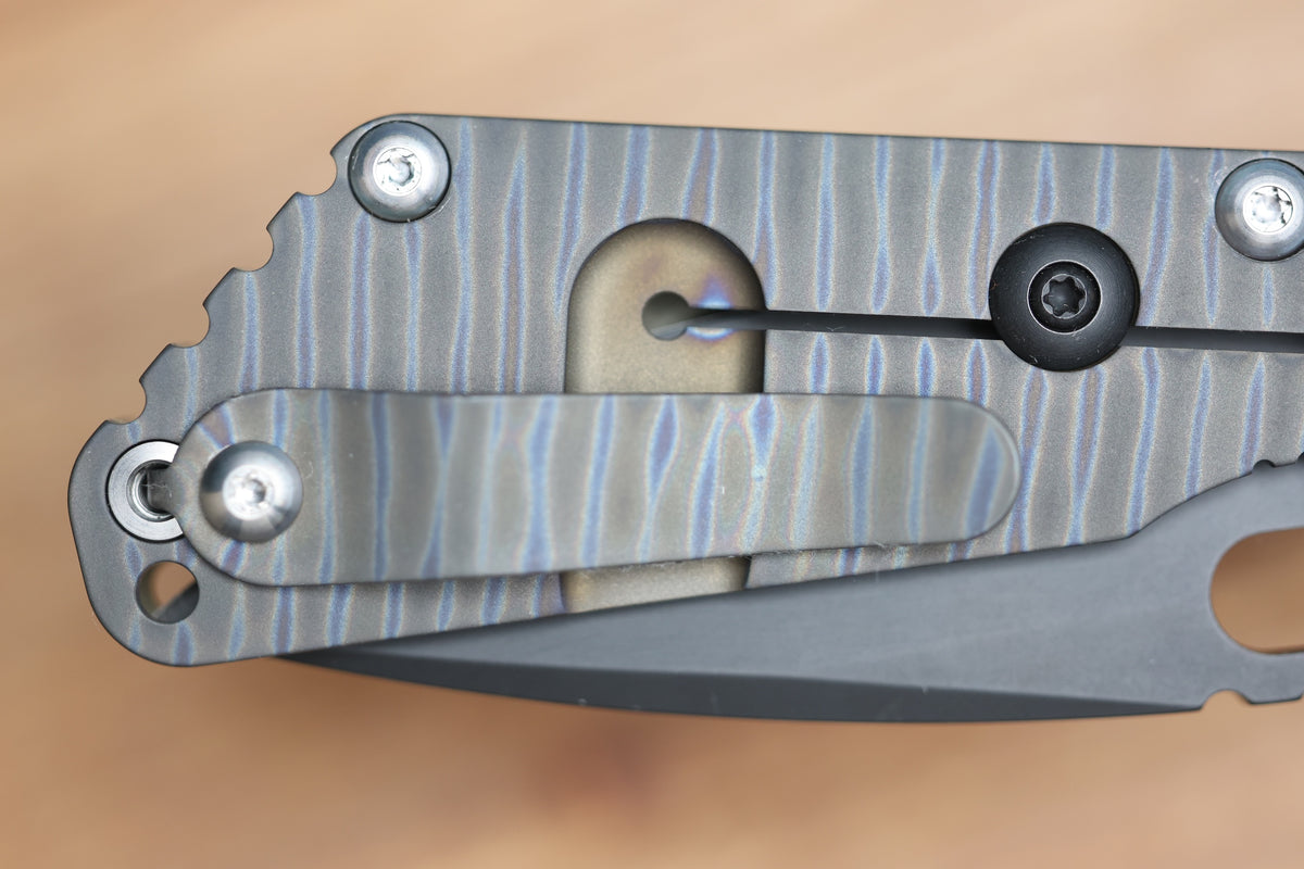 STRIDER KNIVES SNG CC - DROP POINT PD#1 BLADE - TITANIUM/OD GREEN G10 HANDLE