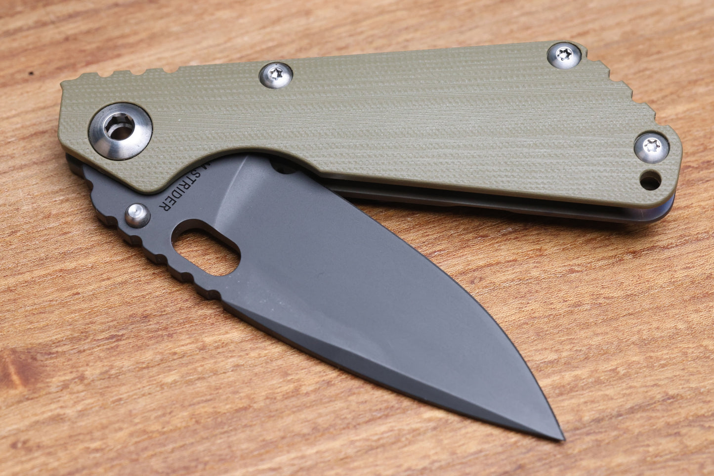 STRIDER KNIVES SNG CC - DROP POINT PD#1 BLADE - TITANIUM/OD GREEN G10 HANDLE