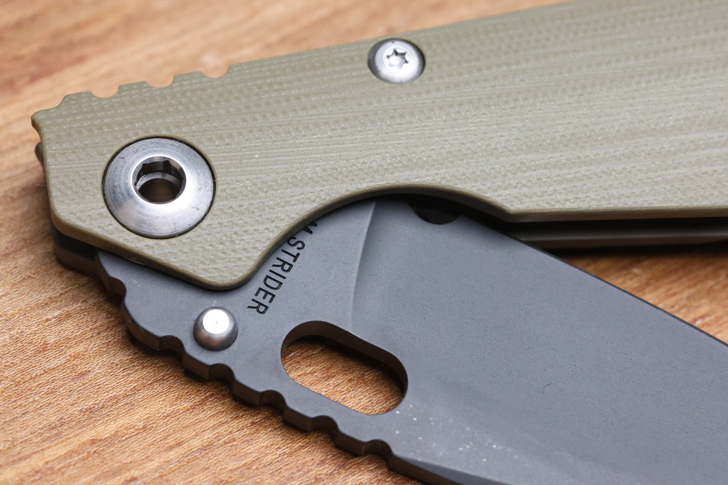 STRIDER KNIVES SNG CC - DROP POINT PD#1 BLADE - TITANIUM/OD GREEN G10 HANDLE