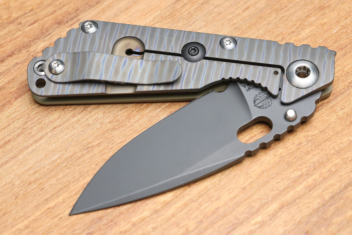 STRIDER KNIVES SNG CC - DROP POINT PD#1 BLADE - TITANIUM/OD GREEN G10 HANDLE