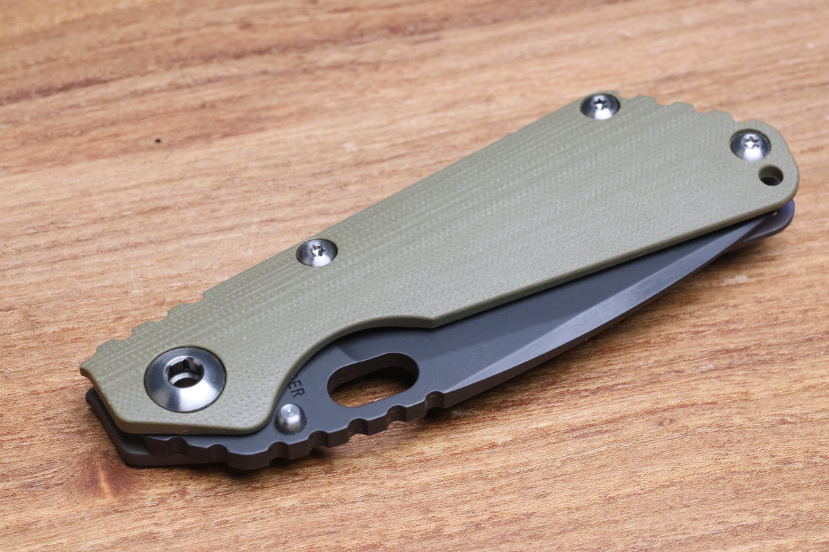 STRIDER KNIVES SNG CC - DROP POINT PD#1 BLADE - TITANIUM/OD GREEN G10 HANDLE