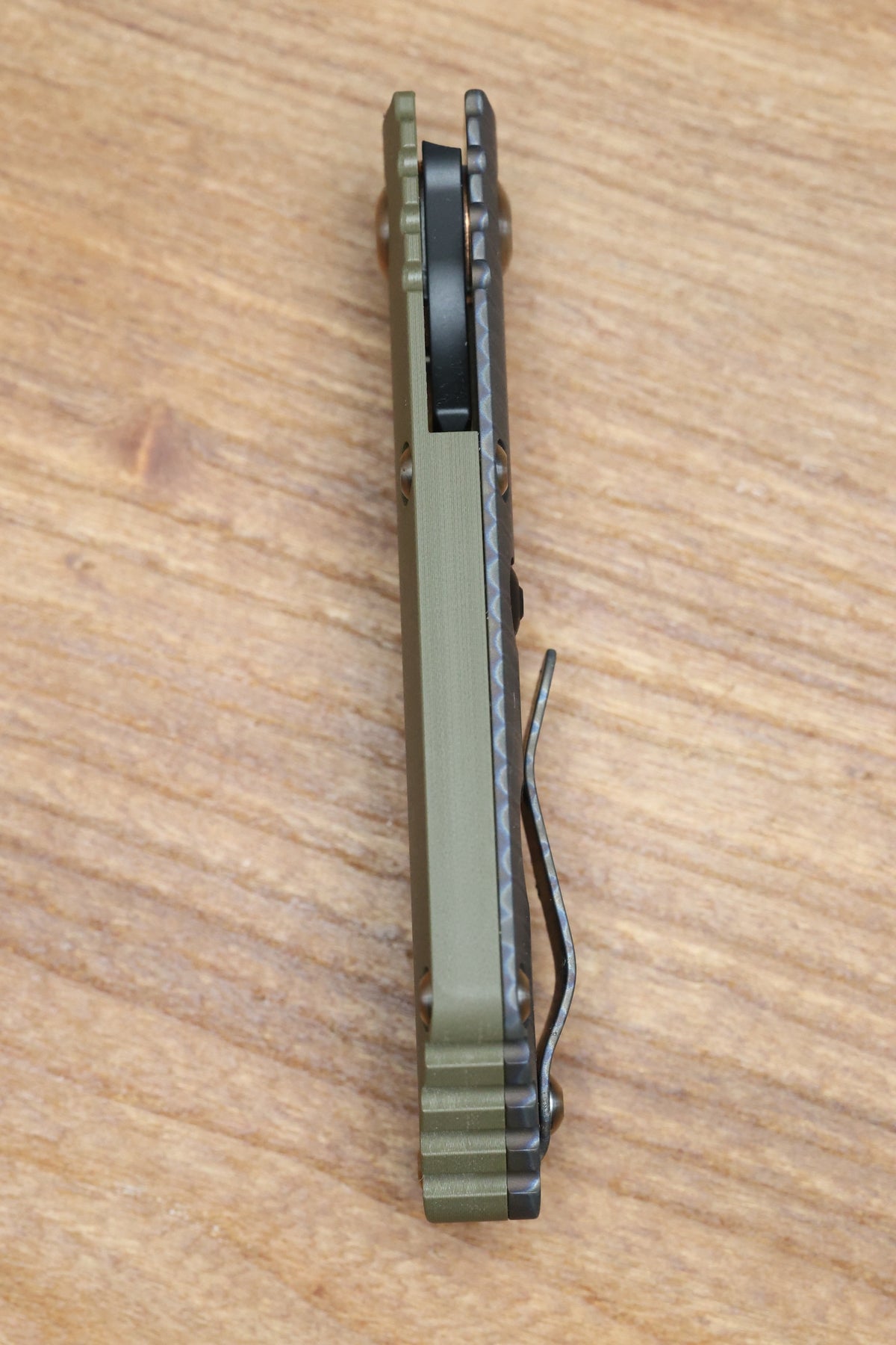 STRIDER KNIVES SNG CC - DROP POINT PD#1 BLADE - TITANIUM/OD GREEN G10 HANDLE