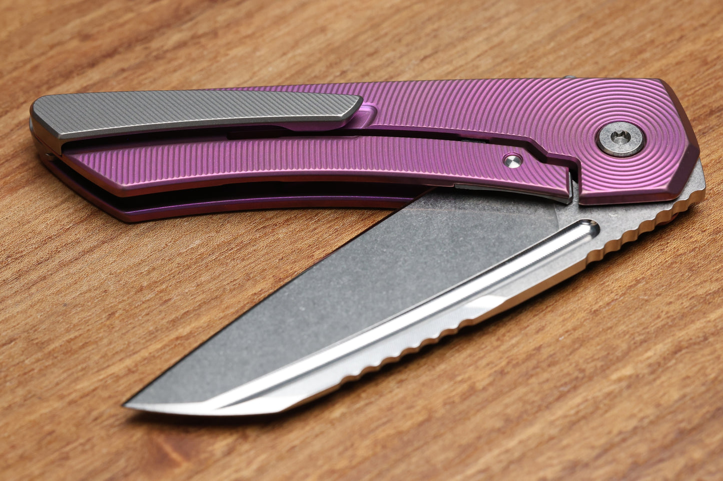 MACHINEWISE MOJAVE #920 PINK FINISH EPICENTER TI AND S90V BLADE