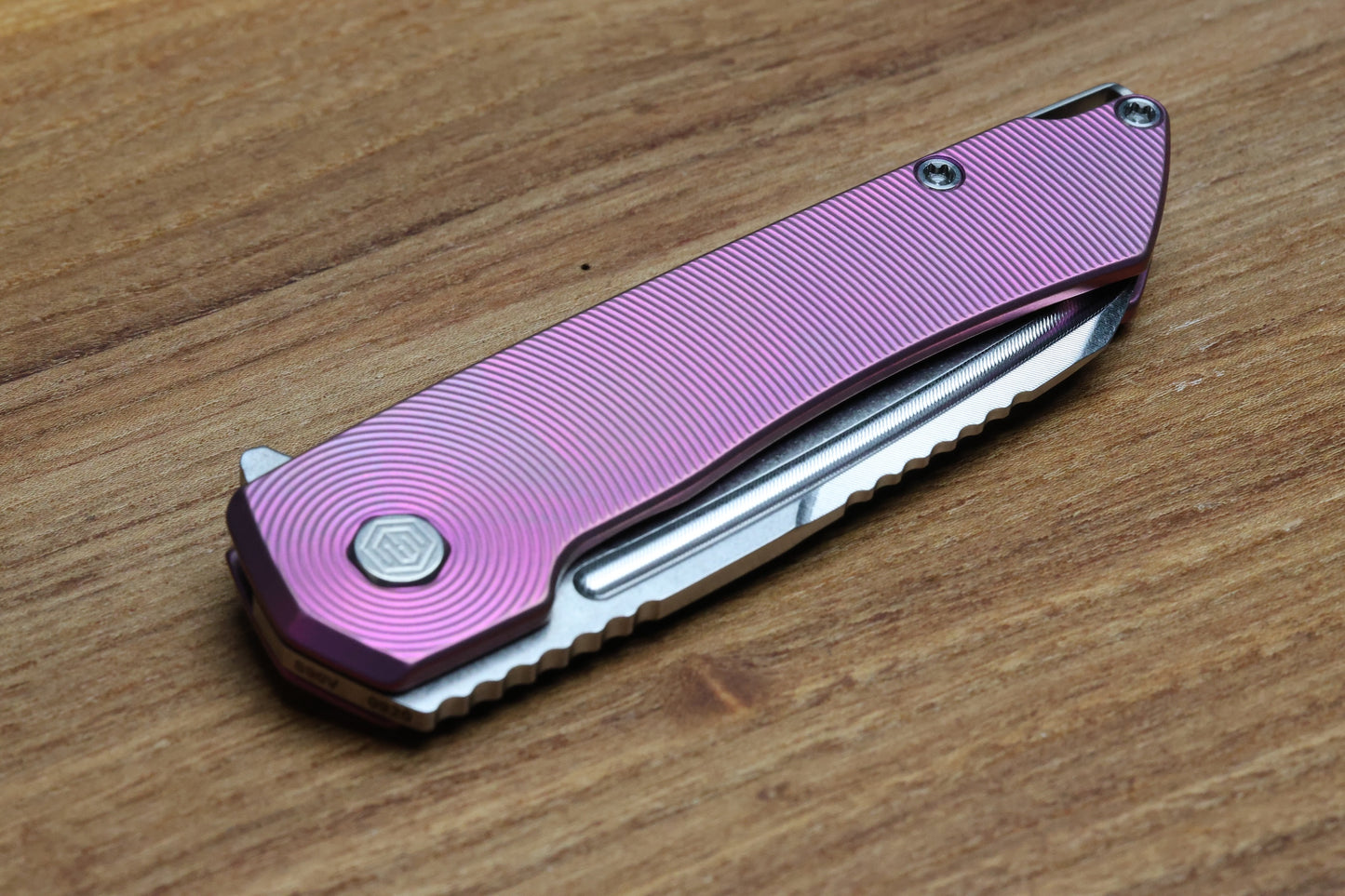 MACHINEWISE MOJAVE #920 PINK FINISH EPICENTER TI AND S90V BLADE