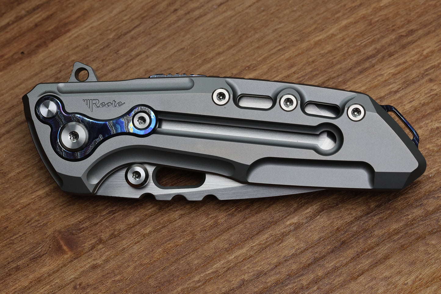 REATE T1000 V2 FLIPPER MILLED TITANIUM W/ ZIRCUTI & RECURVE M390