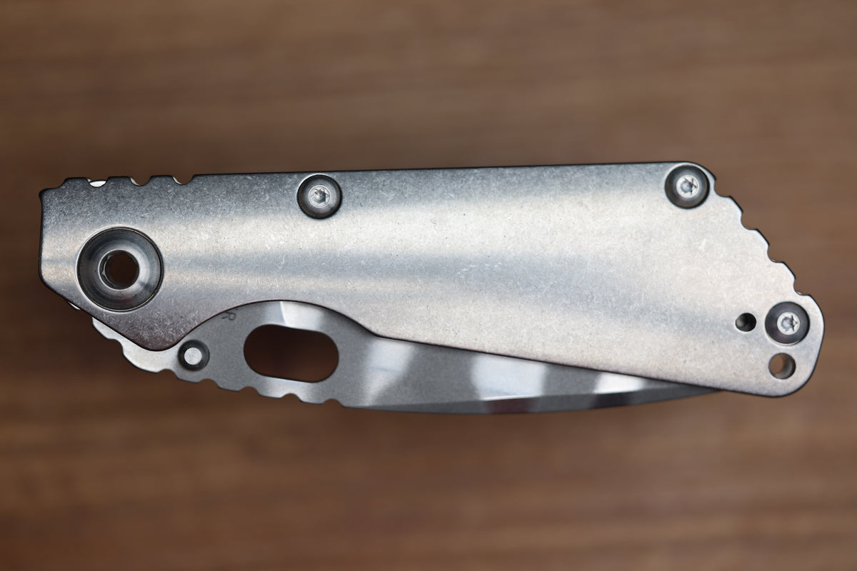 STRIDER KNIVES SNG STONEWASH CC RADIUS TITANIUM GHOST STRIPE S30V BLADE