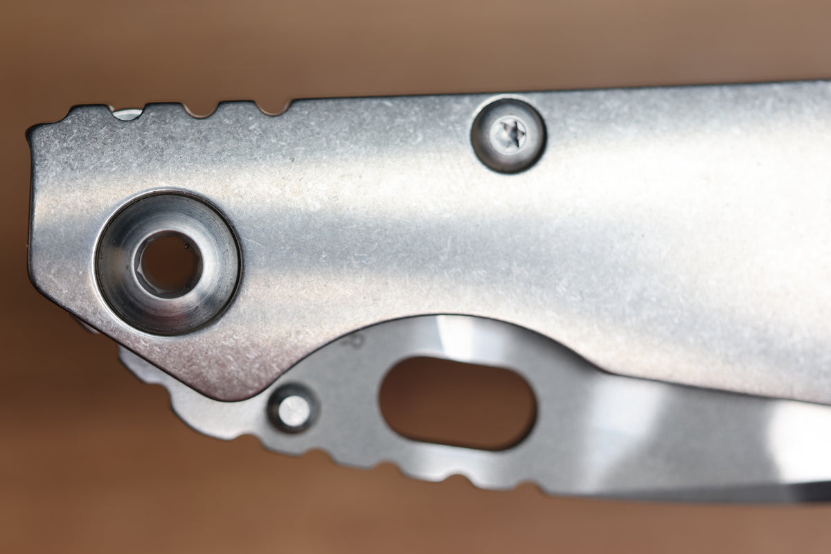 STRIDER KNIVES SNG STONEWASH CC RADIUS TITANIUM GHOST STRIPE S30V BLADE