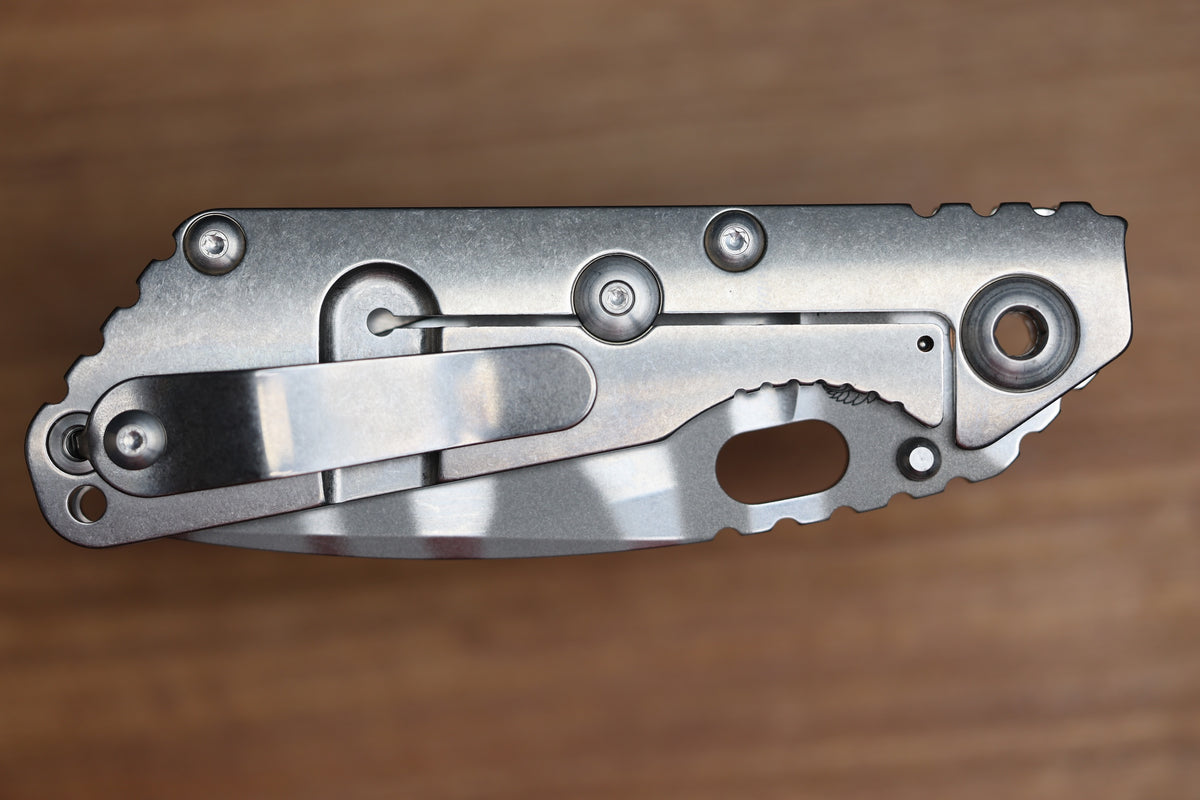 STRIDER KNIVES SNG STONEWASH CC RADIUS TITANIUM GHOST STRIPE S30V BLADE