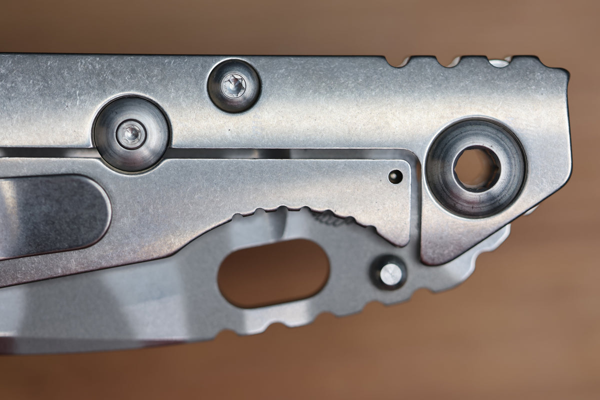 STRIDER KNIVES SNG STONEWASH CC RADIUS TITANIUM GHOST STRIPE S30V BLADE