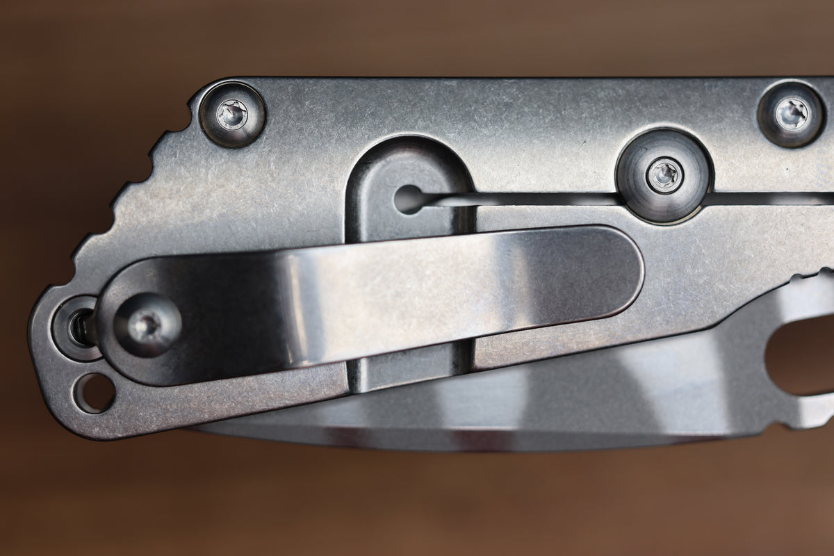 STRIDER KNIVES SNG STONEWASH CC RADIUS TITANIUM GHOST STRIPE S30V BLADE