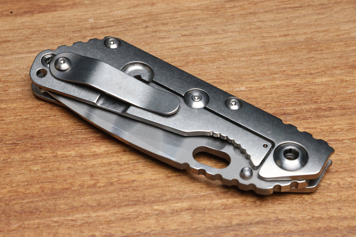 STRIDER KNIVES SNG STONEWASH CC RADIUS TITANIUM GHOST STRIPE S30V BLADE