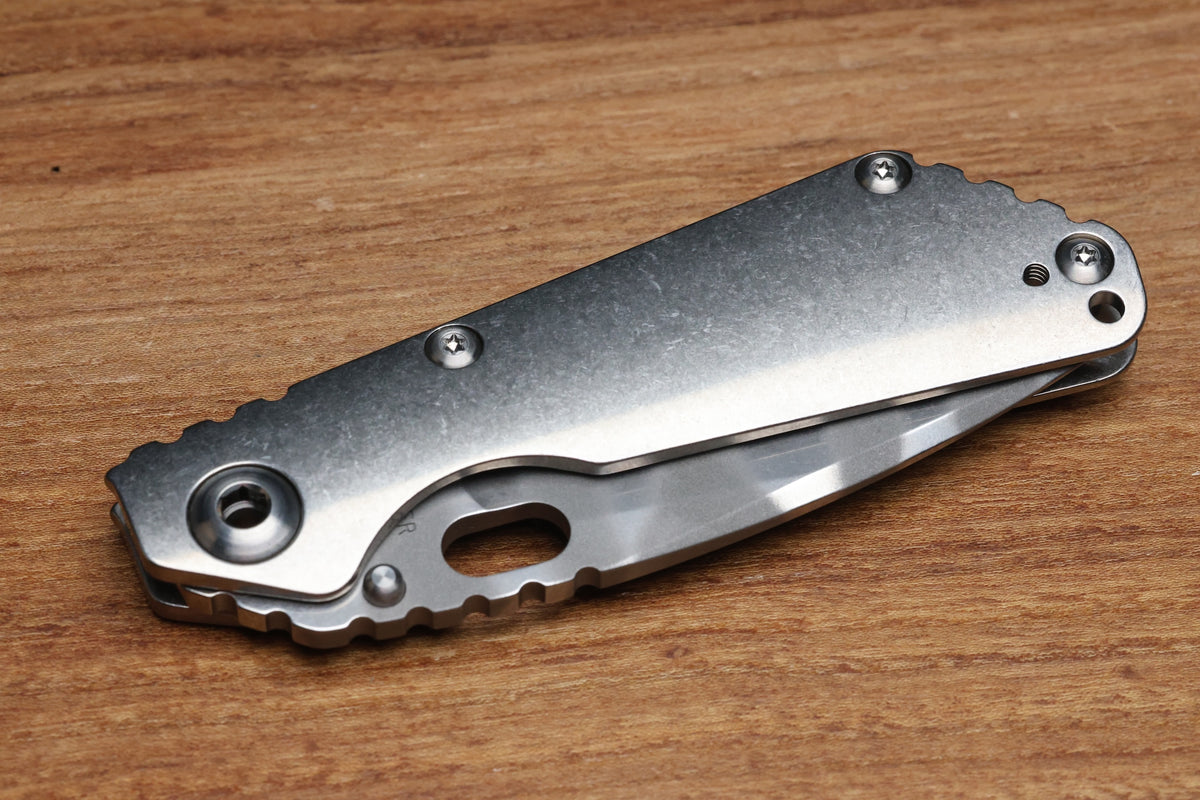 STRIDER KNIVES SNG STONEWASH CC RADIUS TITANIUM GHOST STRIPE S30V BLADE