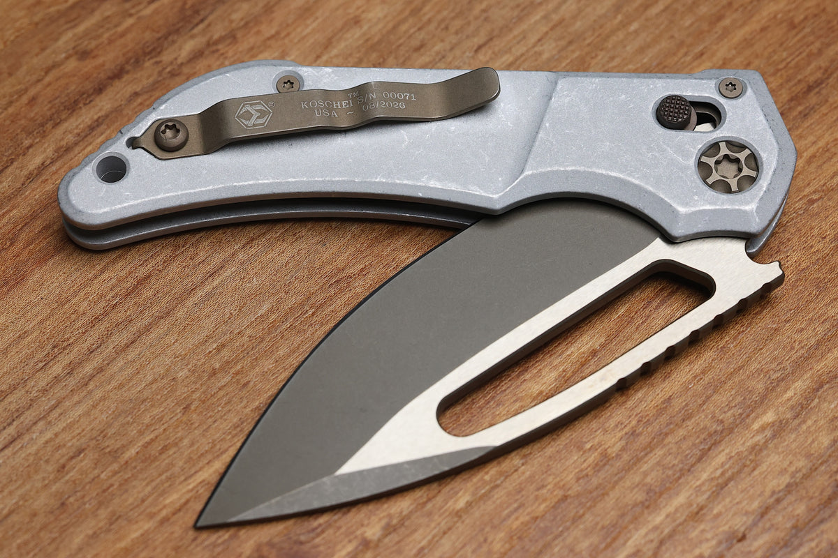 HERETIC KOSCHEI BLIZZARDWORN HANDLES W/ BRONZE MAGNACUT H061-7A-BLZ