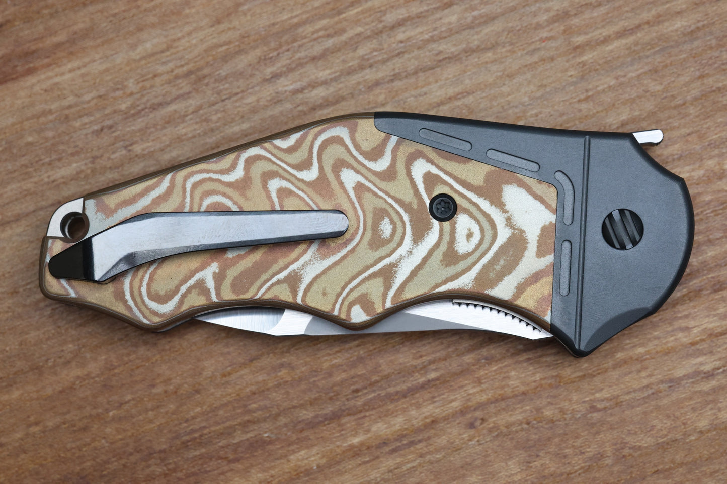 YAN'S GTC CABOT MOKUME COPPER DARK MATTER FAT CARBON S90V BLADE