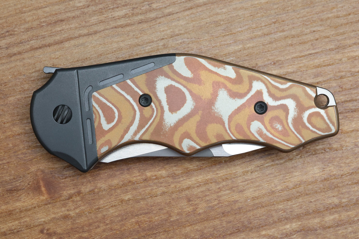 YAN'S GTC CABOT MOKUME COPPER DARK MATTER FAT CARBON S90V BLADE