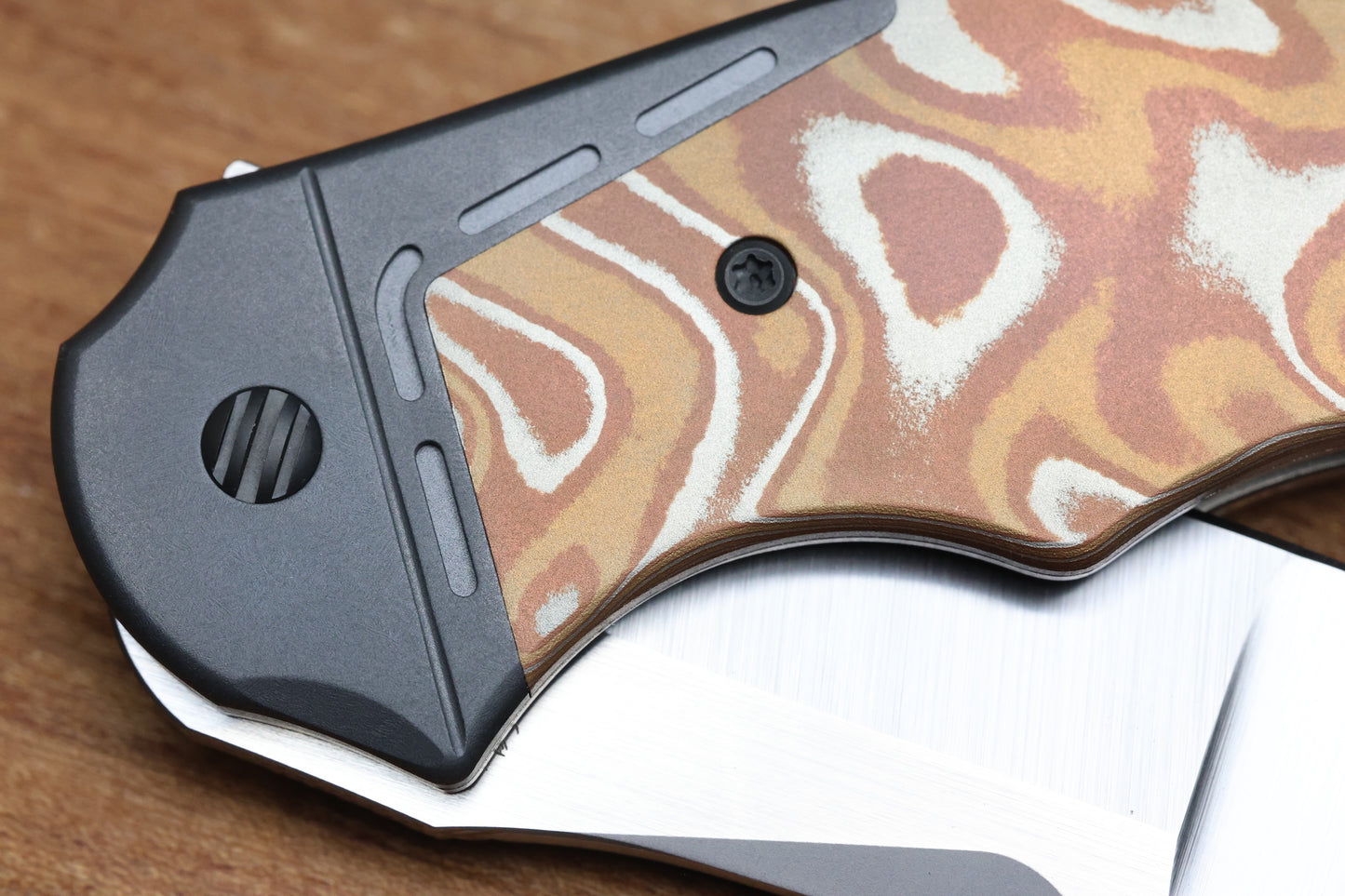 YAN'S GTC CABOT MOKUME COPPER DARK MATTER FAT CARBON S90V BLADE