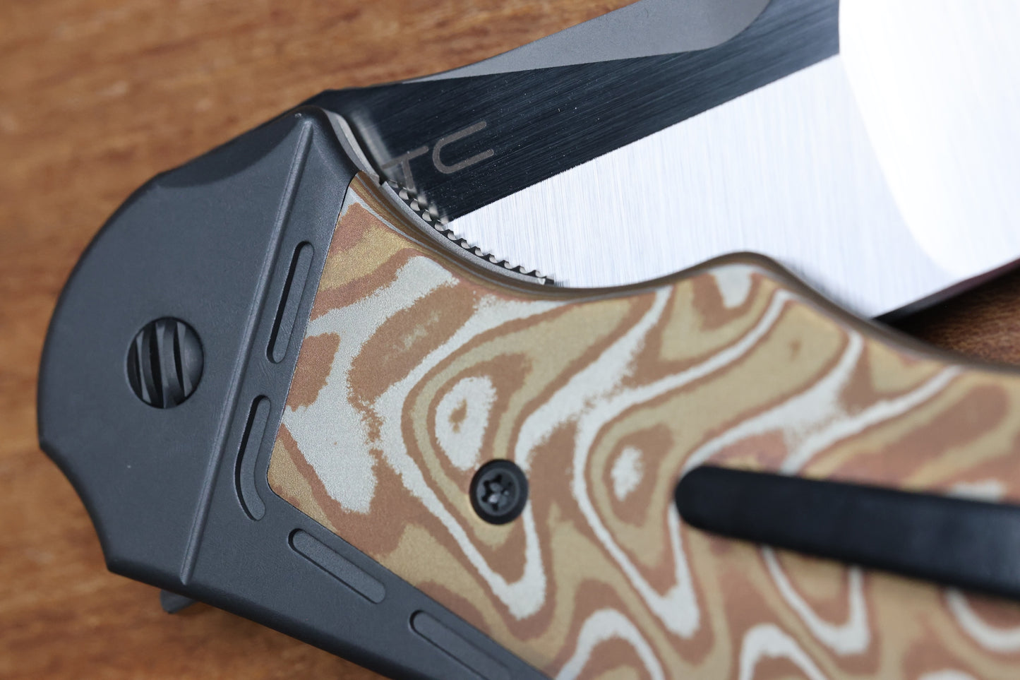 YAN'S GTC CABOT MOKUME COPPER DARK MATTER FAT CARBON S90V BLADE