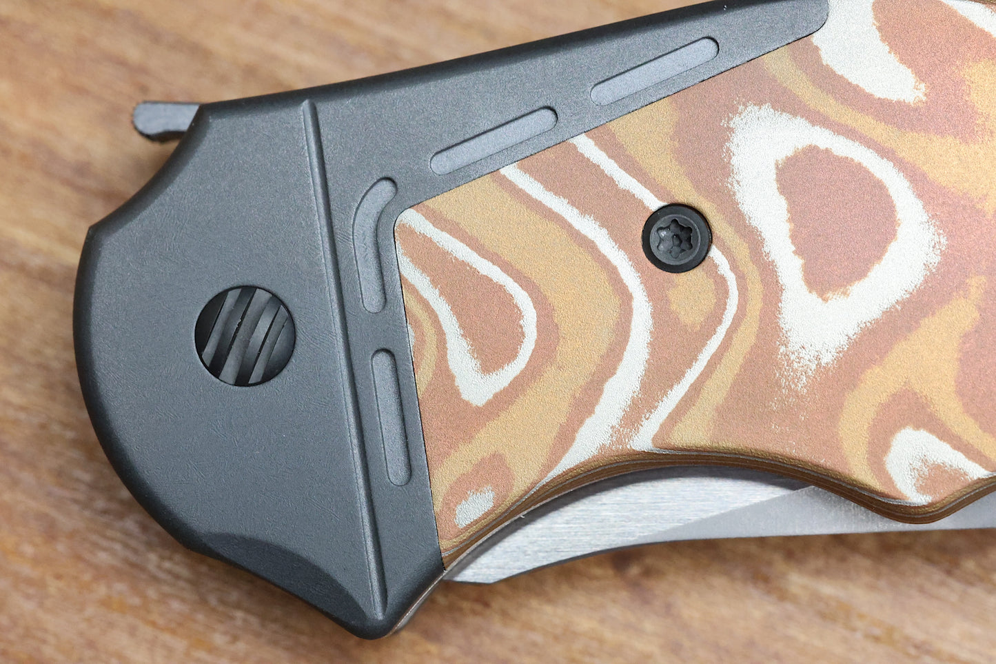 YAN'S GTC CABOT MOKUME COPPER DARK MATTER FAT CARBON S90V BLADE