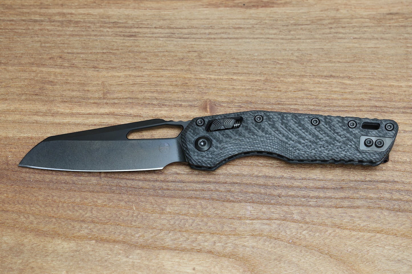 MICROTECH KNIVES MSI RAM LOK FLUTED CARBON FIBER & DLC M390MK SIGNATURE SERIES 210-1 DLCTFLCFS