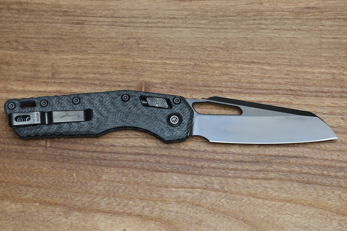 MICROTECH KNIVES MSI RAM LOK FLUTED CARBON FIBER & DLC M390MK SIGNATURE SERIES 210-1 DLCTFLCFS