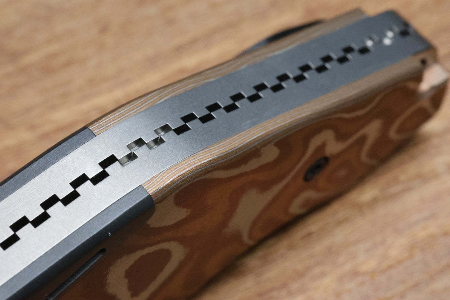 YAN'S GTC CABOT MOKUME COPPER DARK MATTER FAT CARBON S90V BLADE