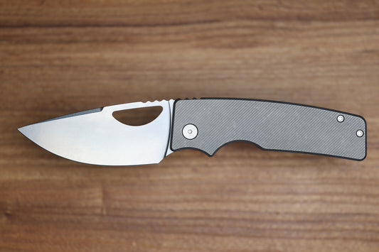 OZ MACHINE COMPANY ROOSEVELT XL ANGLE MILLED TITANIUM VANAX BLADE #971 (PREOWNED)