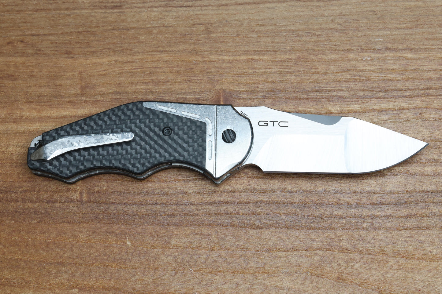 YAN's GTC CABOT CARBON FIBER CRYSTALIZED TITANIUM HANDLE S90V BLADE