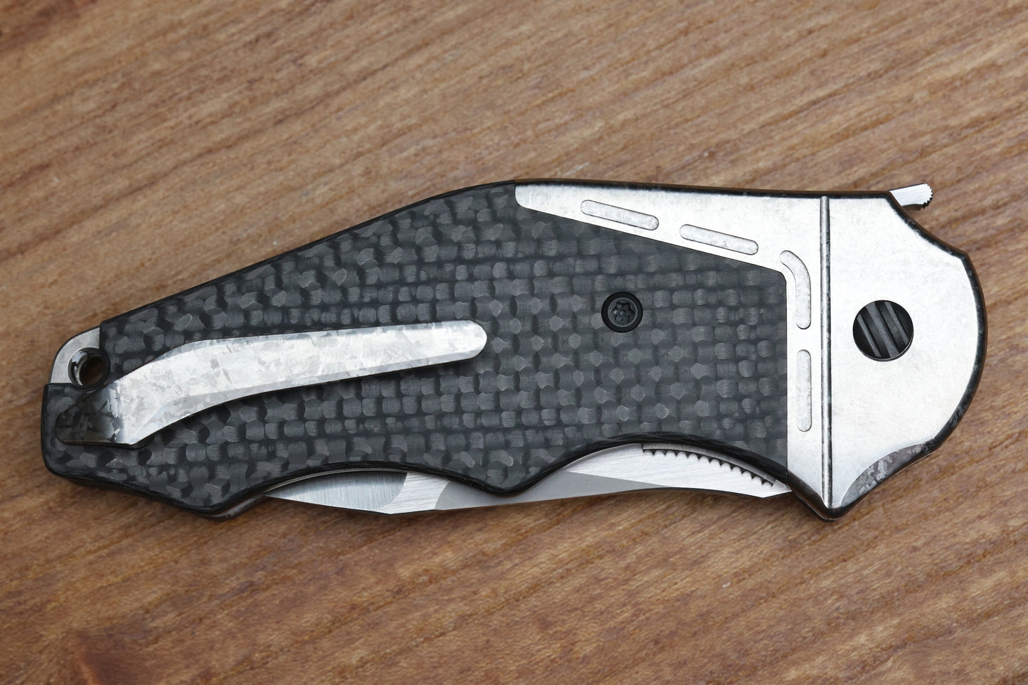 YAN's GTC CABOT CARBON FIBER CRYSTALIZED TITANIUM HANDLE S90V BLADE