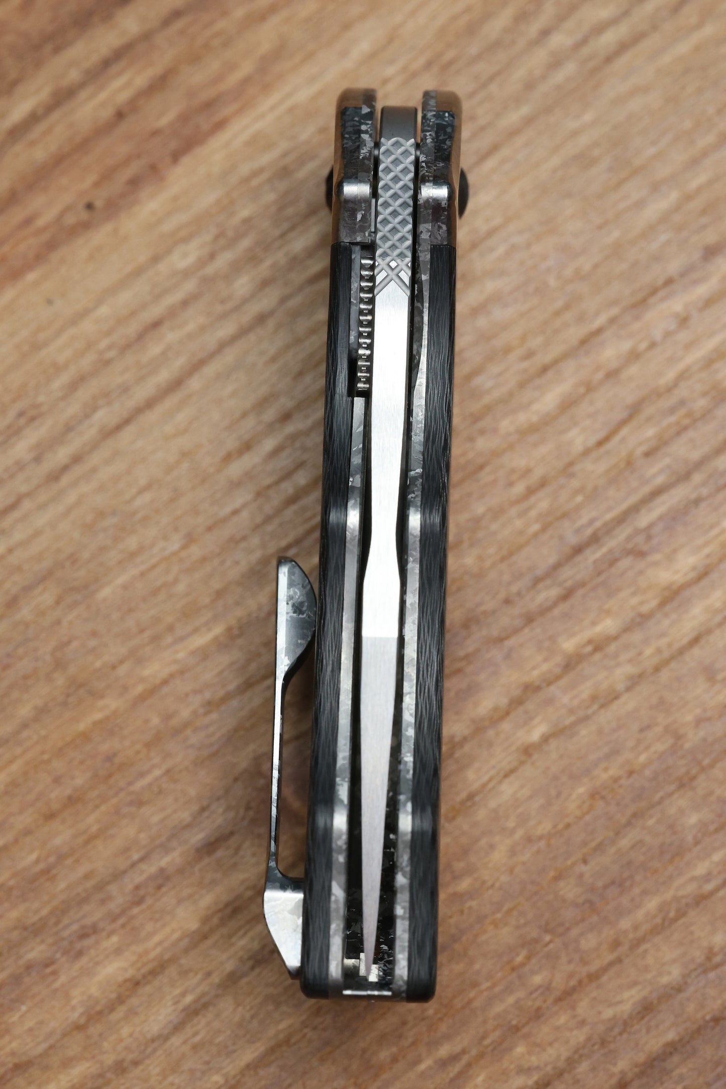 YAN's GTC CABOT CARBON FIBER CRYSTALIZED TITANIUM HANDLE S90V BLADE