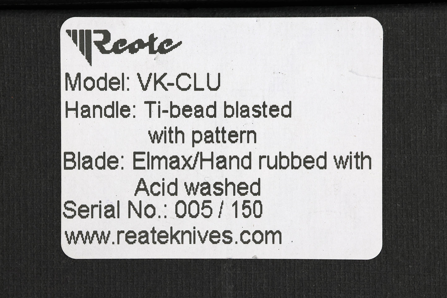 REATE KNIVES VULPEX VK-CLU MILLED CYAN BLUE ACCENT HAND RUBBED ACID WASHED ELMAX