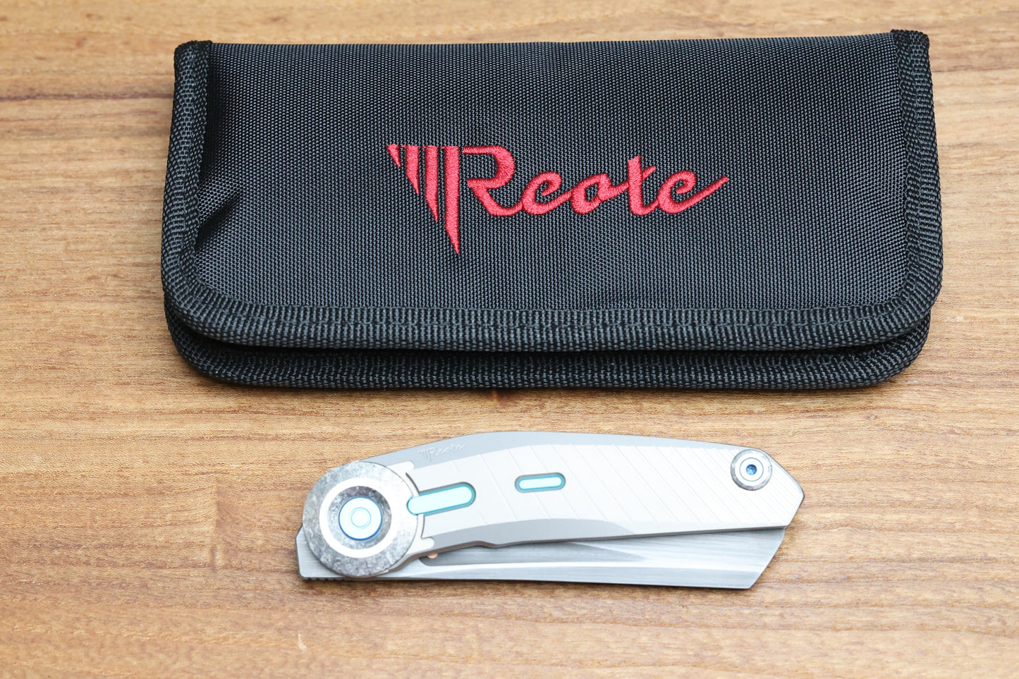 REATE KNIVES VULPEX VK-CLU MILLED CYAN BLUE ACCENT HAND RUBBED ACID WASHED ELMAX