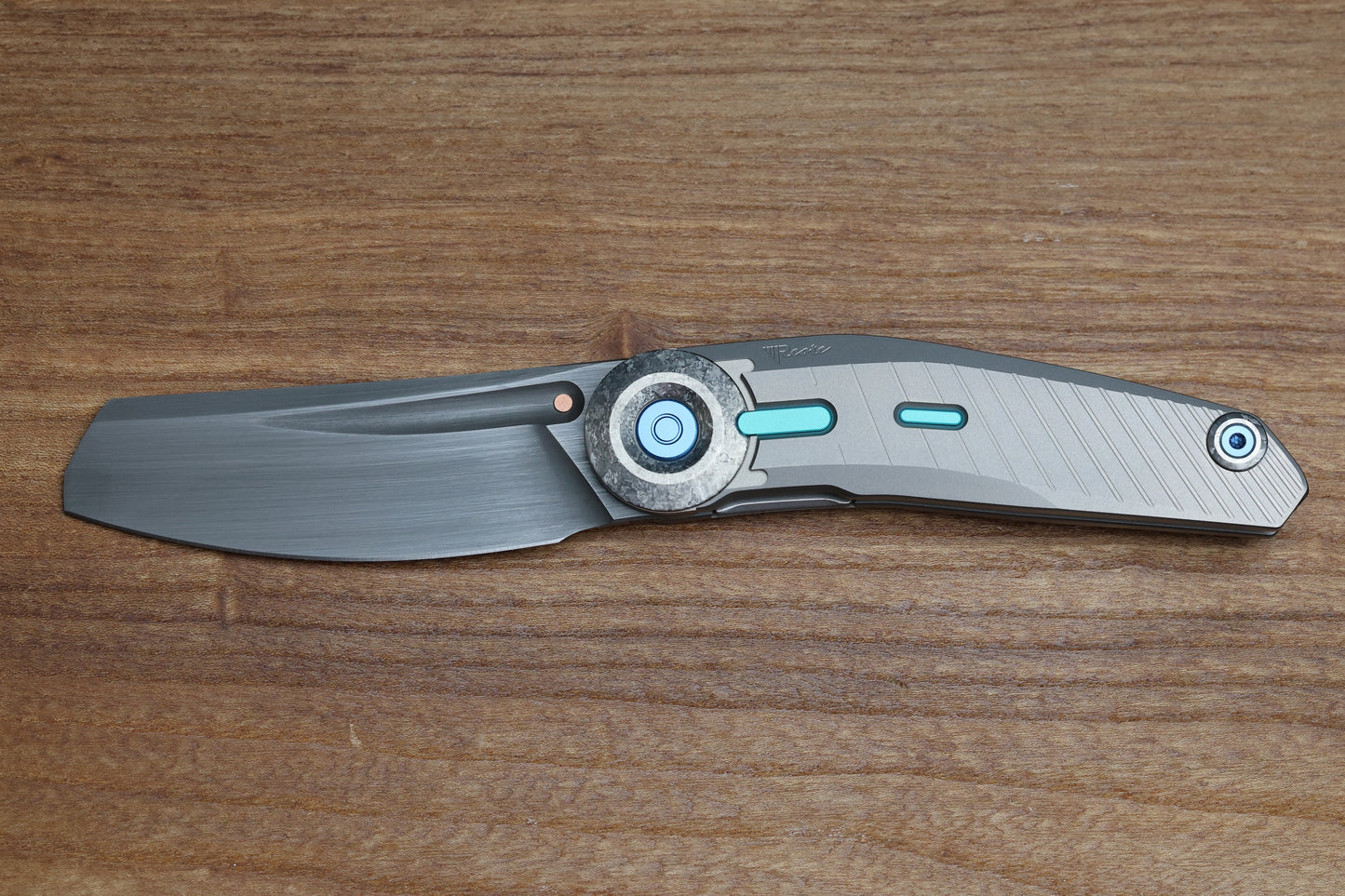 REATE KNIVES VULPEX VK-CLU MILLED CYAN BLUE ACCENT HAND RUBBED ACID WASHED ELMAX