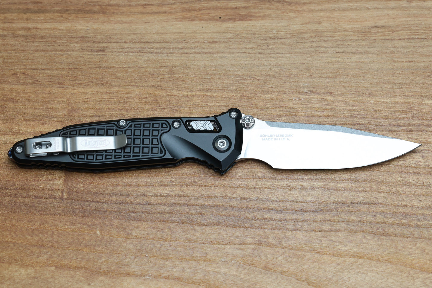 MICROTECH SOCOM RAM-LOK W/ ALUMINUM FRAG HANDLES & S/E STONEWASH M390MK 160RL-10FR