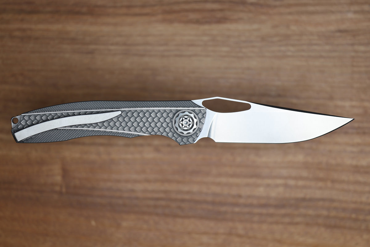 KODY EUTSLER INSET DUK DRAGONSCALE TITANIUM CPM154 BLADE (PREOWNED)