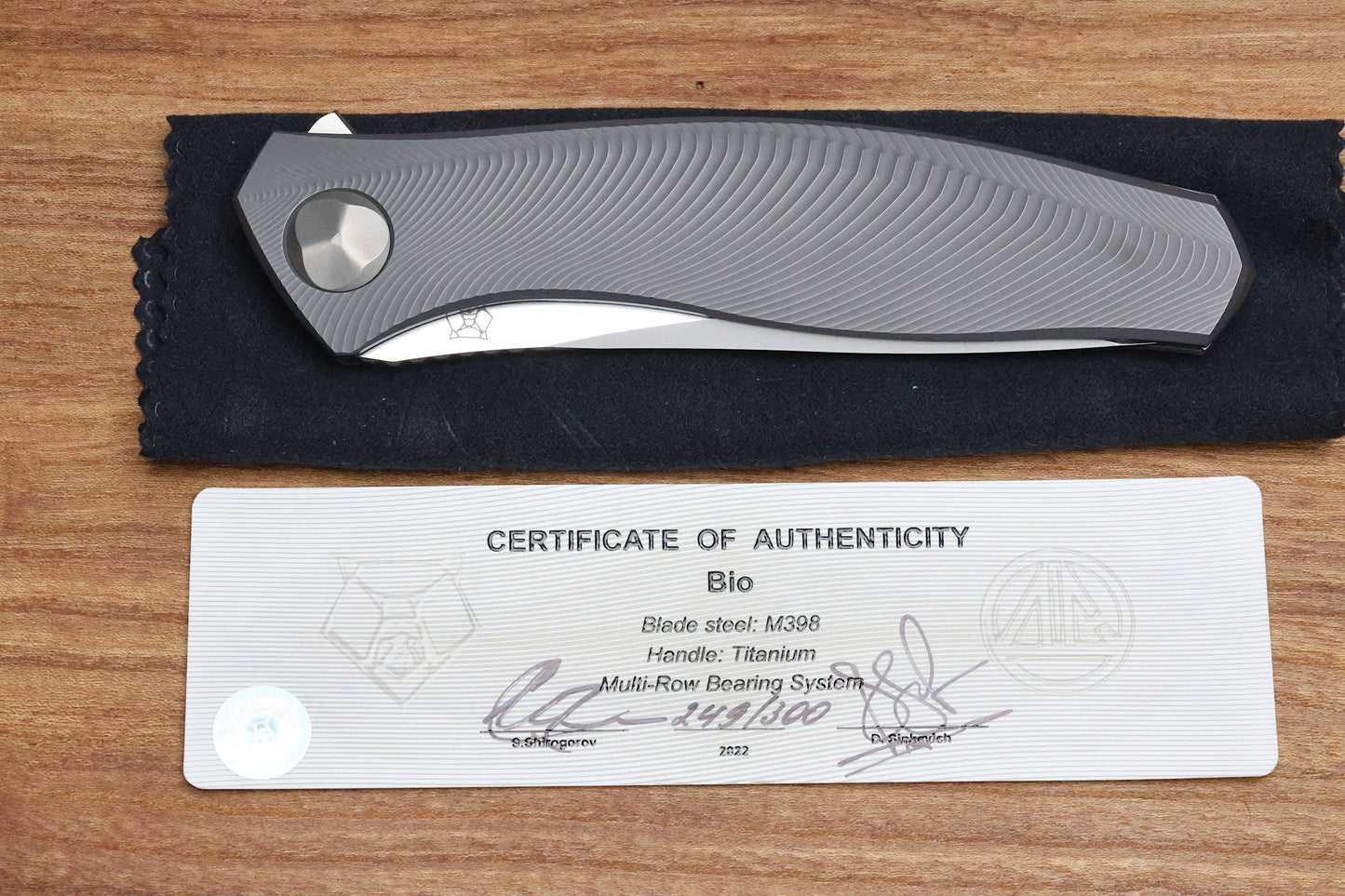 SHIROGOROV “LIMITED EDITION” SINKEVICH DESIGN BIO (DARK) – M398 BLADE – MRBS