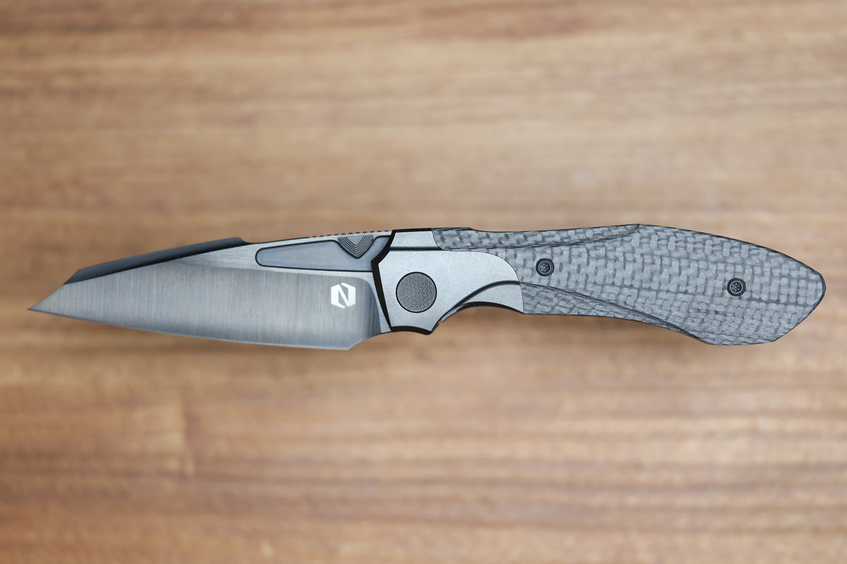 NULL KNIVES VOODOO DOLL BLACK DLC TITANIUM BOLSTER SATIN DLC VANAX BLADE (PREOWNED)