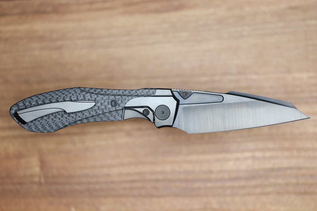 NULL KNIVES VOODOO DOLL BLACK DLC TITANIUM BOLSTER SATIN DLC VANAX BLADE (PREOWNED)