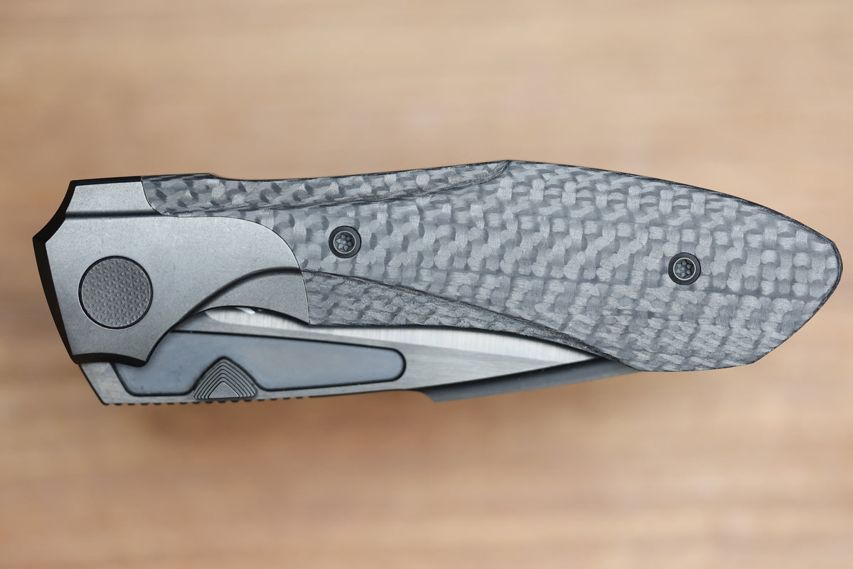 NULL KNIVES VOODOO DOLL BLACK DLC TITANIUM BOLSTER SATIN DLC VANAX BLADE (PREOWNED)