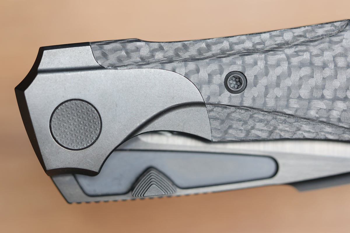 NULL KNIVES VOODOO DOLL BLACK DLC TITANIUM BOLSTER SATIN DLC VANAX BLADE (PREOWNED)