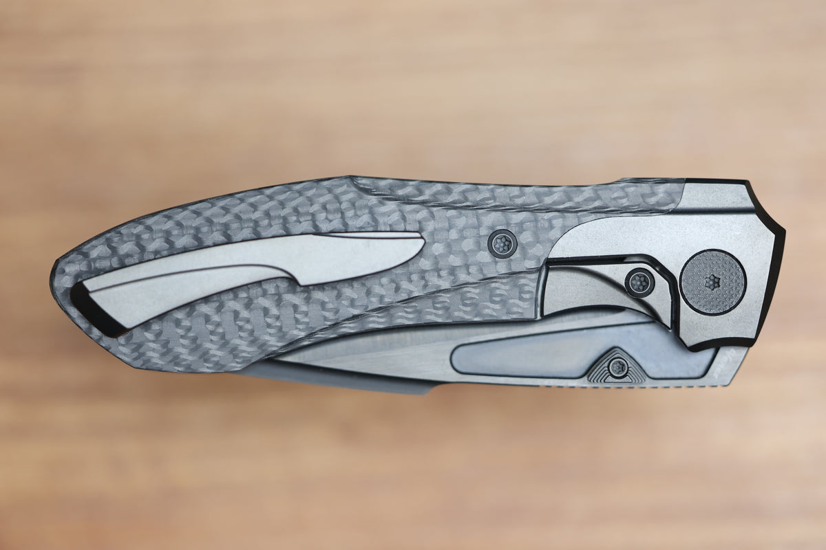 NULL KNIVES VOODOO DOLL BLACK DLC TITANIUM BOLSTER SATIN DLC VANAX BLADE (PREOWNED)