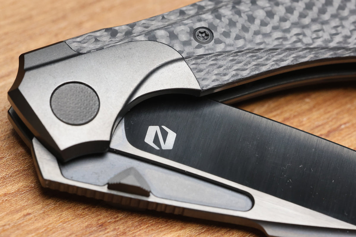 NULL KNIVES VOODOO DOLL BLACK DLC TITANIUM BOLSTER SATIN DLC VANAX BLADE (PREOWNED)