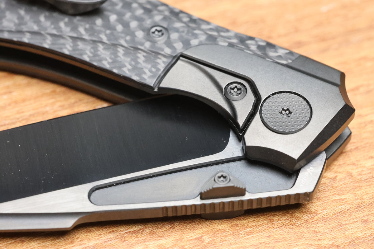 NULL KNIVES VOODOO DOLL BLACK DLC TITANIUM BOLSTER SATIN DLC VANAX BLADE (PREOWNED)