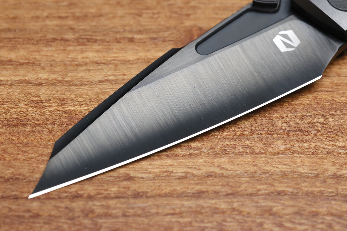 NULL KNIVES VOODOO DOLL BLACK DLC TITANIUM BOLSTER SATIN DLC VANAX BLADE (PREOWNED)