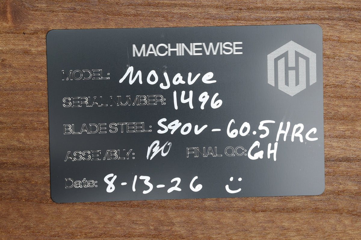 MACHINEWISE MOJAVE #1496 BLURPLE ANO PATTERN TITANIUM AND S90V BLADE